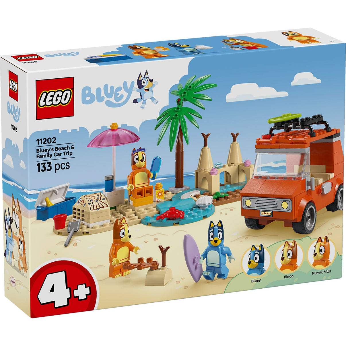 LEGO® Bluey: Bluey’s Beach & Family Car Trip