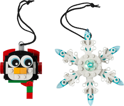 Penguin & Snowflake Christmas Ornament