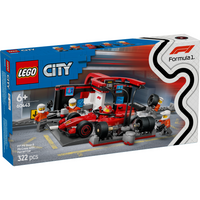 LEGO® 60443 City F1® Pit Stop & Pit Crew with Ferrari Car