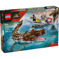LEGO 76974 Jurassic World Brick-Built Mosasaurus Boat Mission